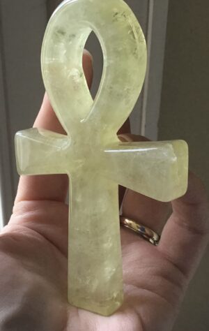 Citrine Crystal Ankh