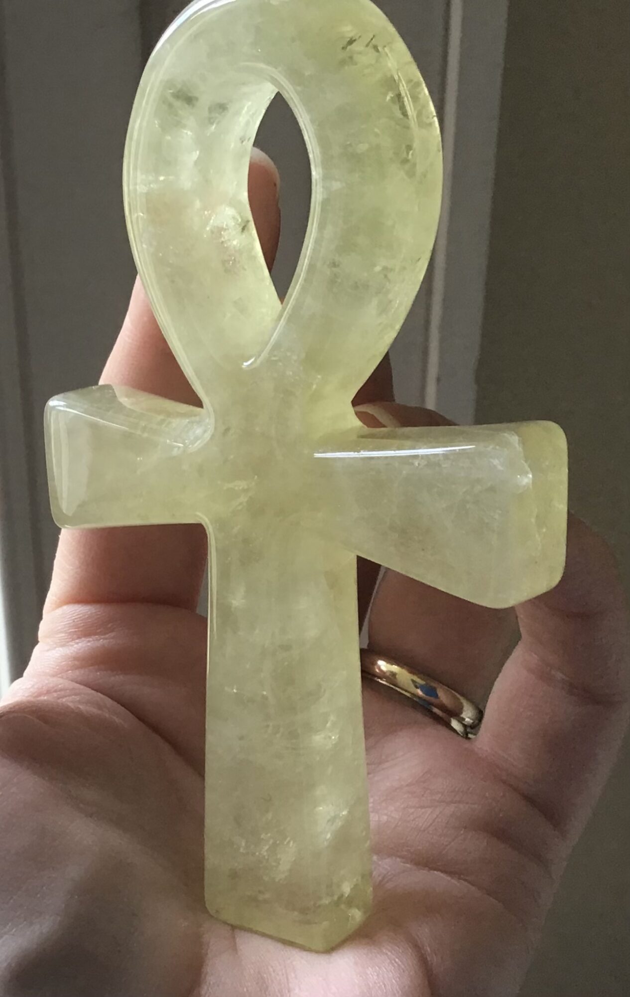 Citrine Crystal Ankh