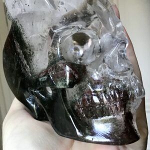 Unique Clear Quartz Phantom Crystal Skull/Cluster - Image 6
