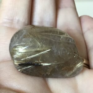 Gold Rutile Crystal Quartz Skull - Image 7
