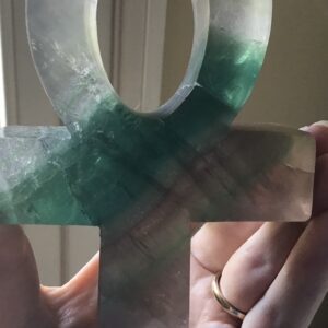 Rainbow Fluorite Crystal Ankh - Image 5