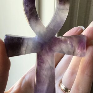 Dream Chevron Amethyst Crystal Ankh - Image 4