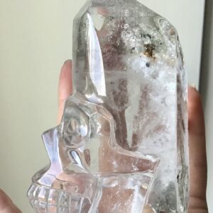 Unique Clear Quartz Crystal Skull/Point - Image 9