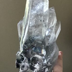 Unique Clear Quartz Phantom Crystal Skull/Cluster - Image 2