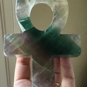 Rainbow Fluorite Crystal Ankh - Image 3