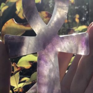 Dream Chevron Amethyst Crystal Ankh - Image 2