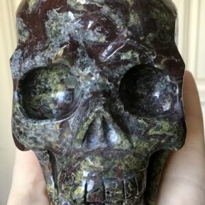 Bloodstone Jasper Crystal Skull - Image 6