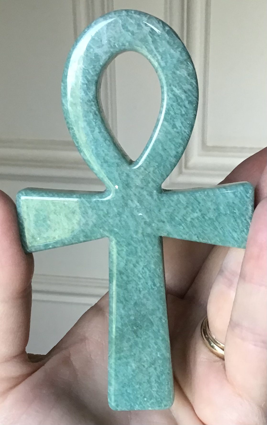 Amazonite Crystal Ankh