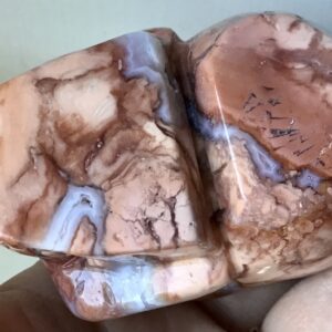 Peach/Pink Quartz Agate Geode Crystal Skull - Image 11