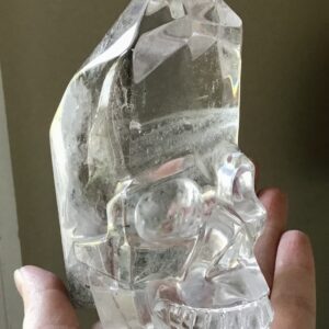 Unique Clear Quartz Crystal Skull/Point - Image 7