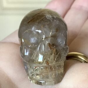 Gold Rutile Crystal Quartz Skull - Image 8