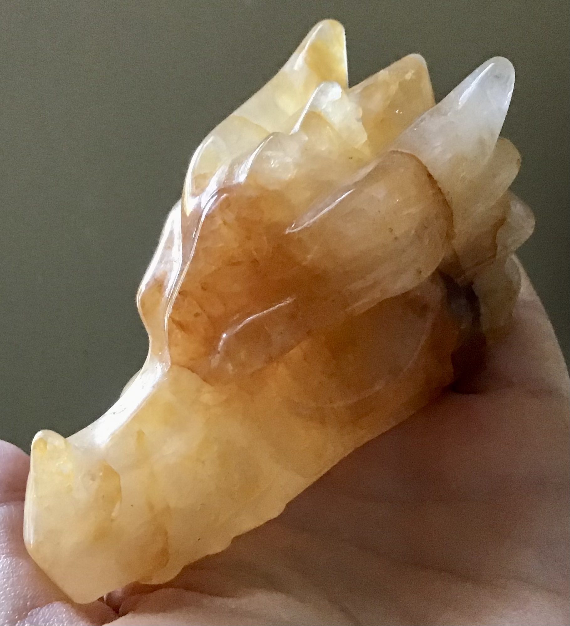 Golden Healer Quartz Crystal Dragon