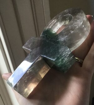 Rainbow Fluorite Crystal Ankh