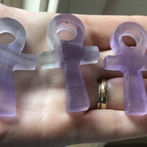 Purple Fluorite Crystal Ankh Pendant - Image 4