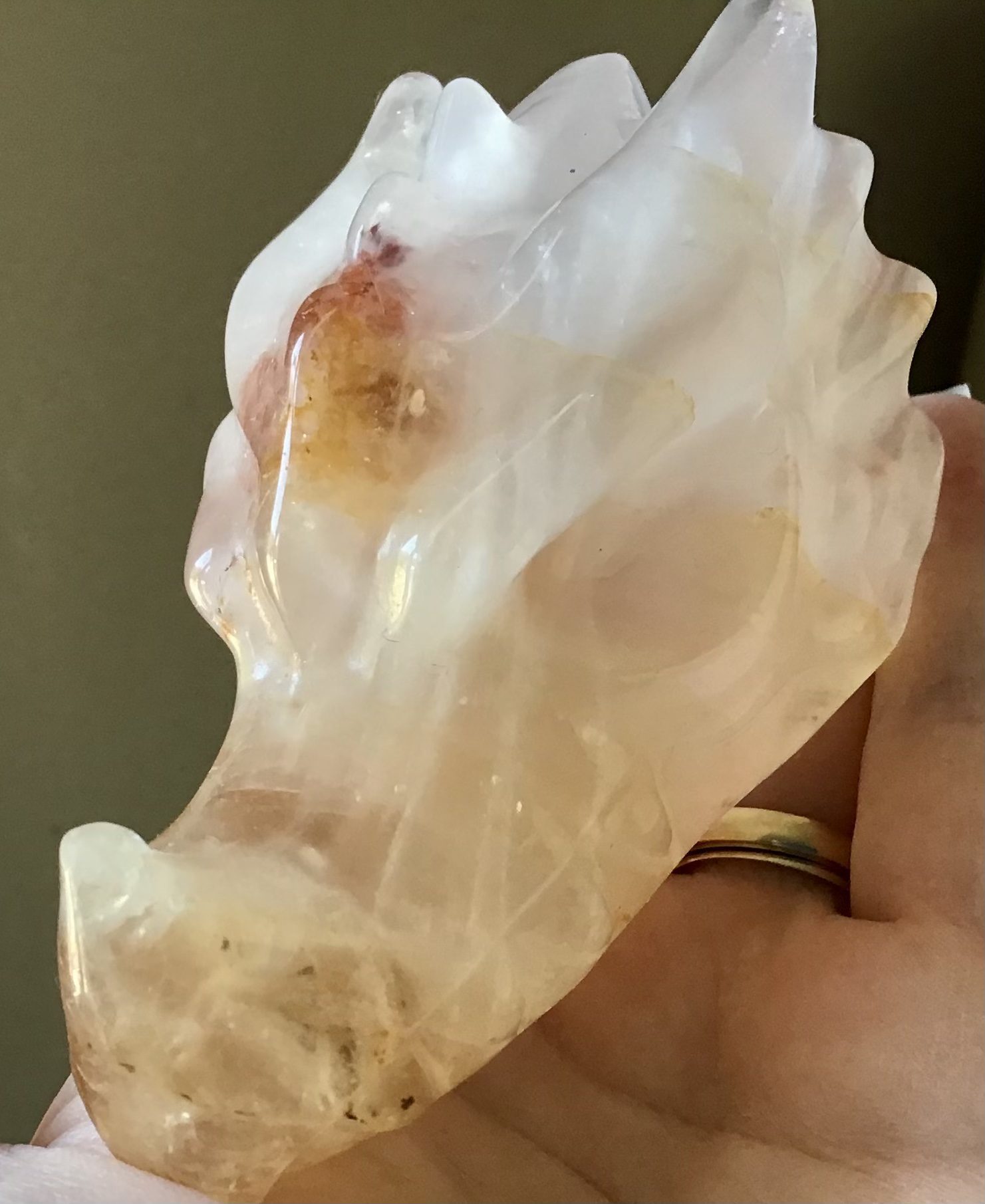 Golden Healer Quartz Crystal Dragon