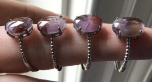 Rare Amethyst/Ametrine 925 Silver Ring