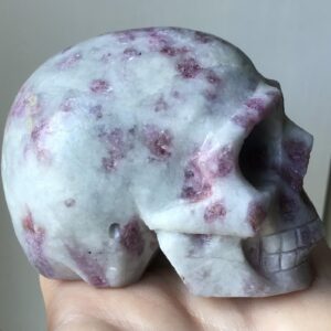 Pink Tourmaline Crystal Skull - Image 6