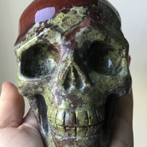 Bloodstone Jasper Crystal Skull - Image 2