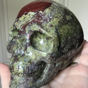 Bloodstone Jasper Crystal Skull - Image 5
