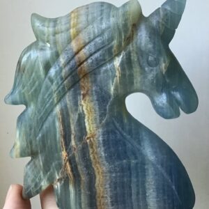 Blue Onyx Crystal Unicorn - Image 2