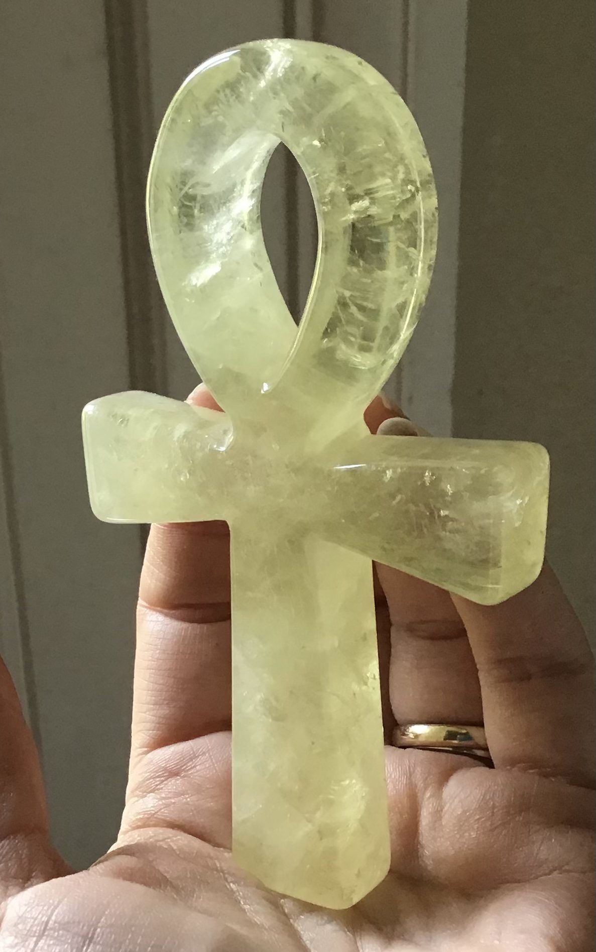 Citrine Crystal Ankh