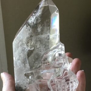 Unique Clear Quartz Crystal Skull/Point - Image 4