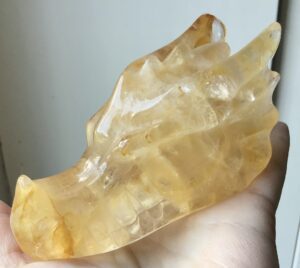 Golden Healer Quartz Crystal Dragon