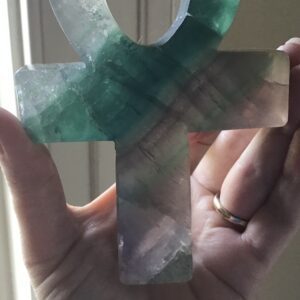 Rainbow Fluorite Crystal Ankh - Image 6