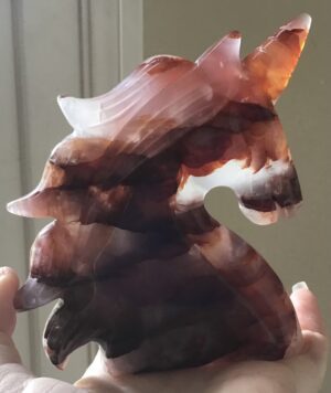 Natural Fire Quartz Crystal Unicorn