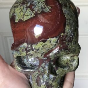 Bloodstone Jasper Crystal Skull - Image 3
