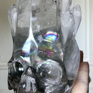 Unique Clear Quartz Phantom Crystal Skull/Cluster - Image 9