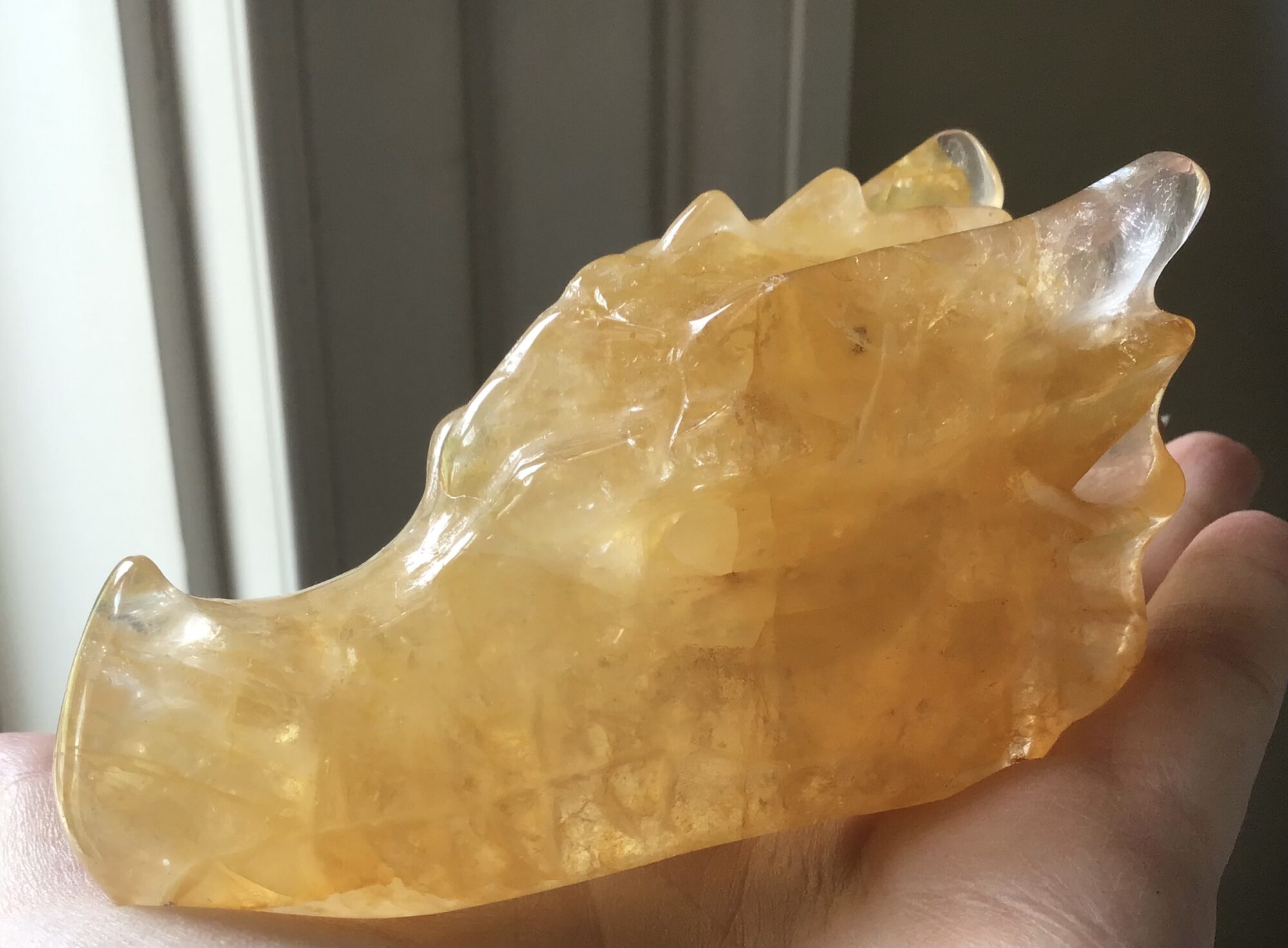 Golden Healer Quartz Crystal Dragon