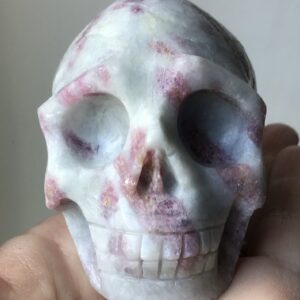 Pink Tourmaline Crystal Skull - Image 2