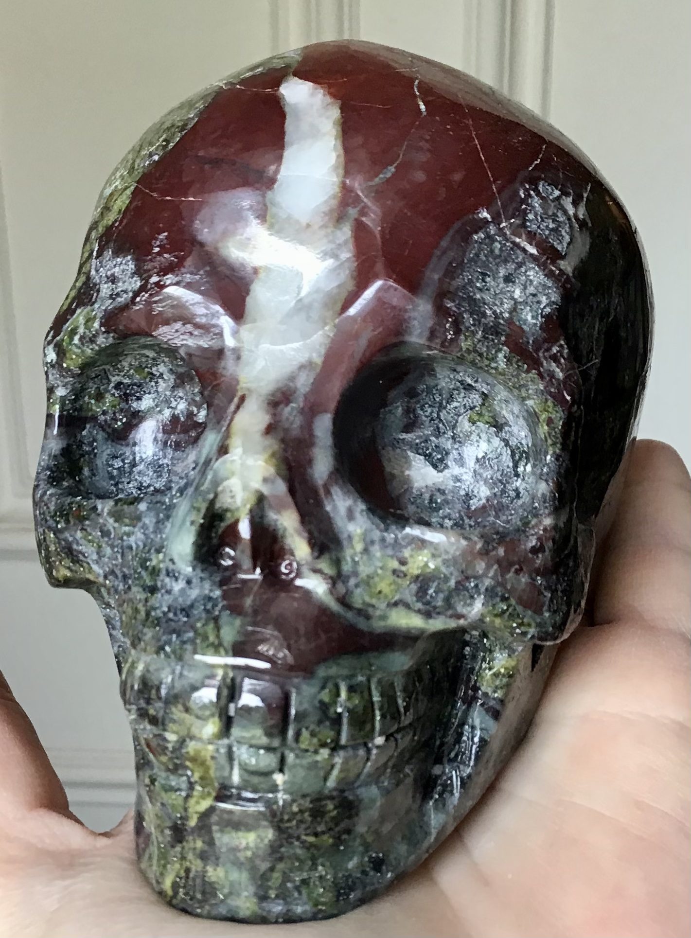 Bloodstone Jasper Crystal Skull
