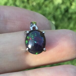 Natural Fire Opal Pendant - Image 2