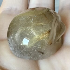 Gold Rutile Crystal Quartz Skull - Image 5