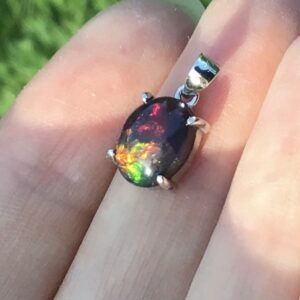 Natural Fire Opal Pendant - Image 4