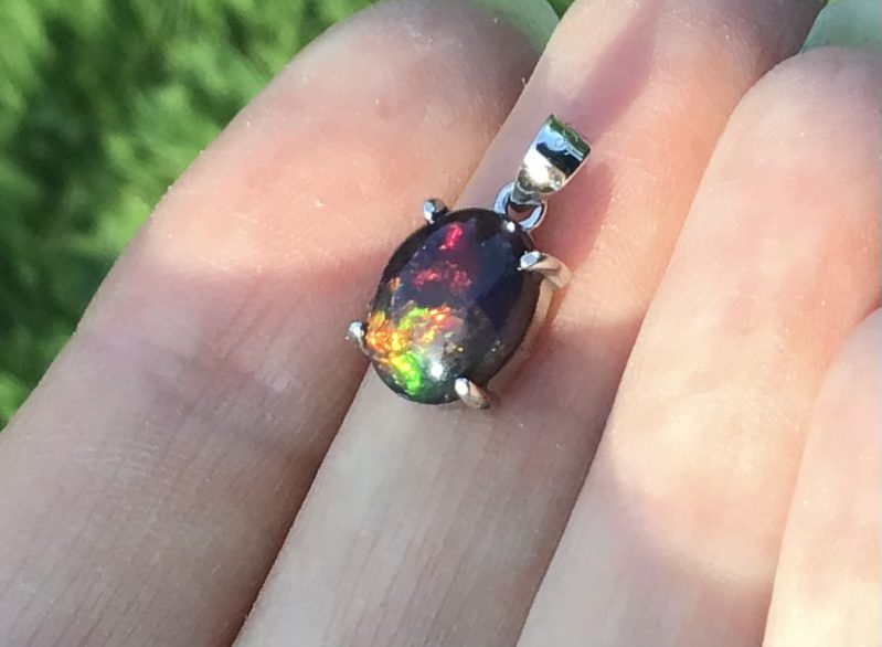 Natural Fire Opal Pendant