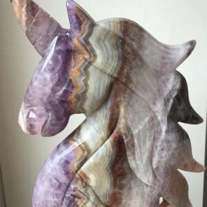 Extra Large Amethyst Agate Crystal Unicorn - Image 2