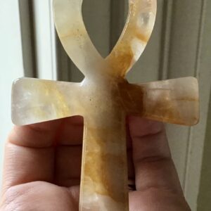 Quartz Golden Healer Crystal Ankh - Image 5