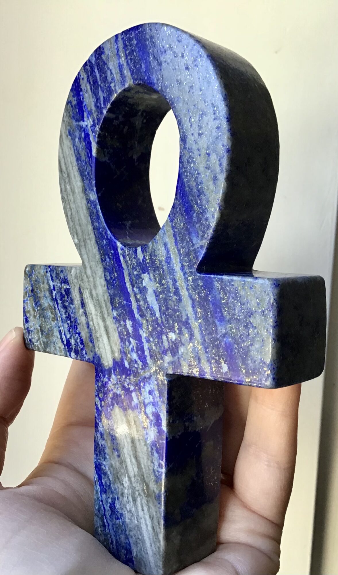 Large Lapis Lazuli Crystal Ankh