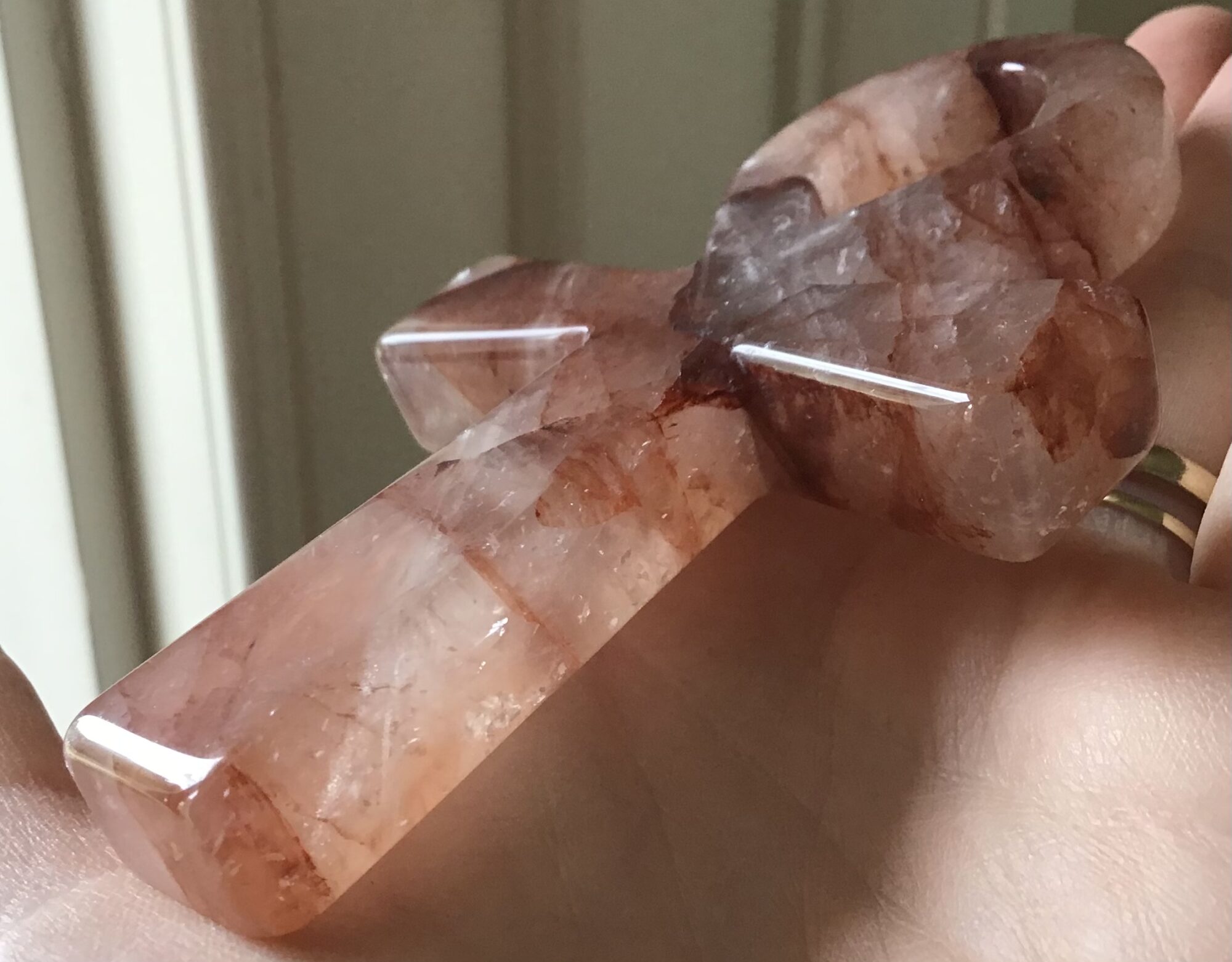 Fire Quartz Crystal Ankh