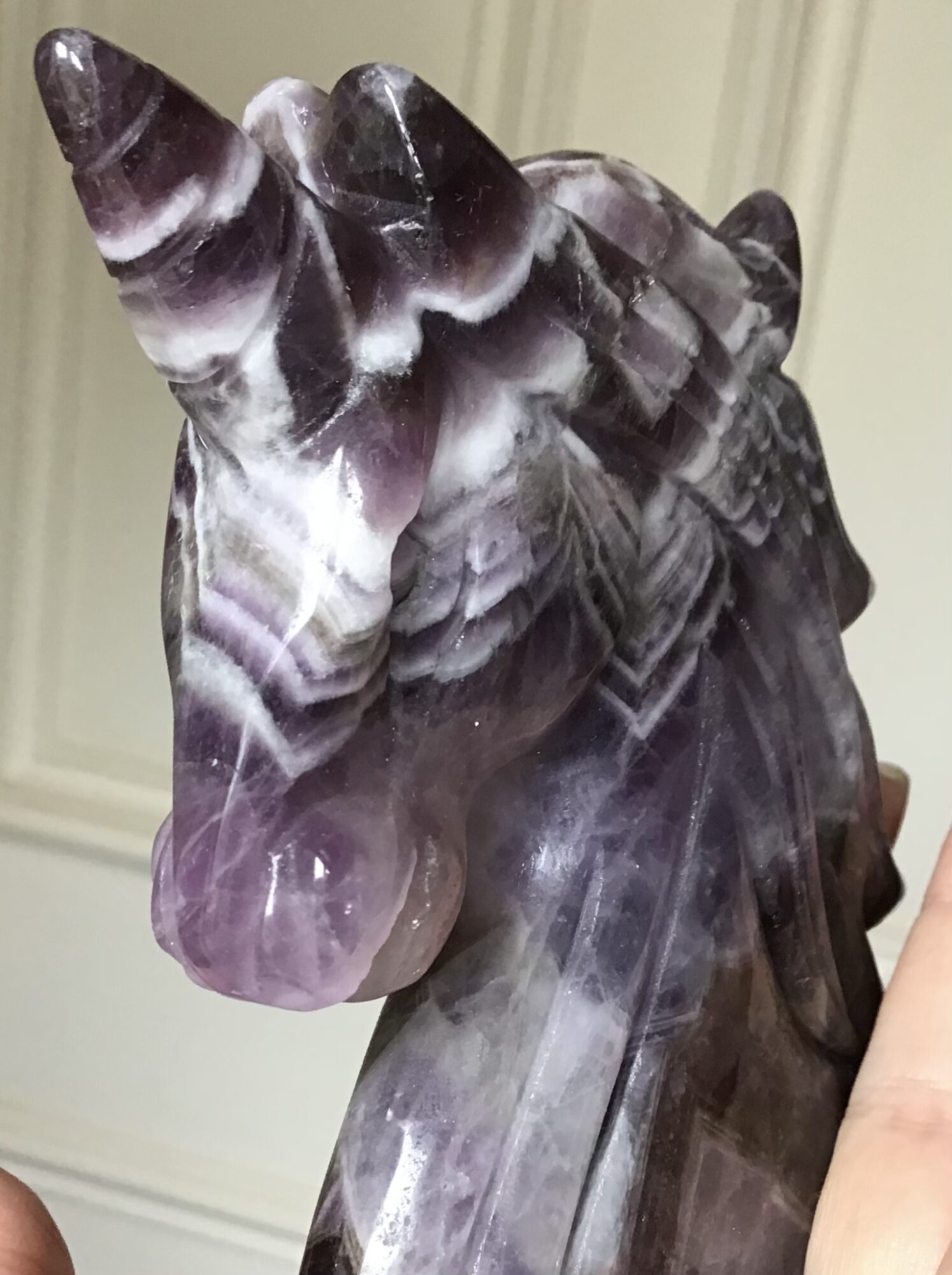 Chevron Dream Amethyst Crystal Unicorn