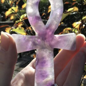 Dream Chevron Amethyst Crystal Ankh - Image 4