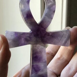 Dream Chevron Amethyst Crystal Ankh - Image 2