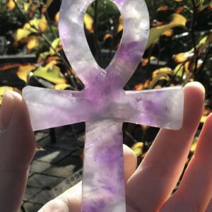 Dream Chevron Amethyst Crystal Ankh - Image 5