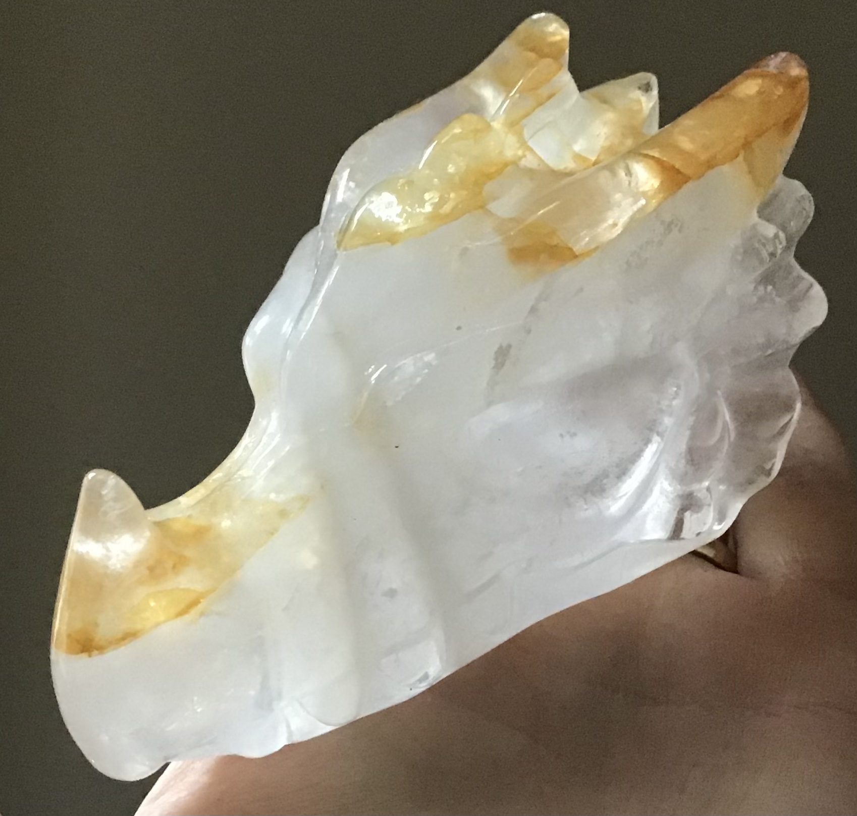 Golden Healer Quartz Crystal Dragon