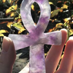 Dream Chevron Amethyst Crystal Ankh - Image 3